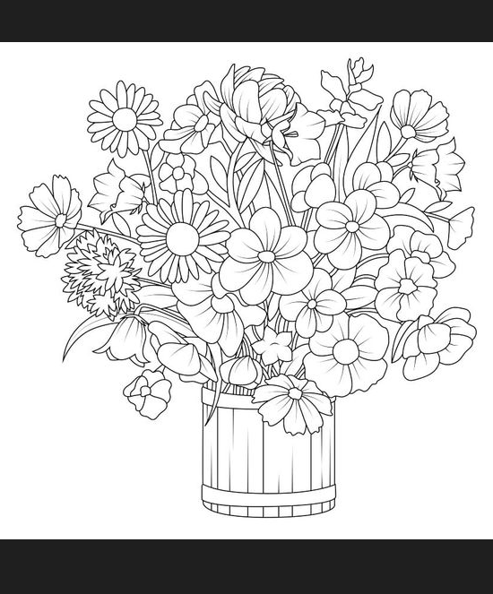 Coloring Pages - Flower Bouquet coloring pages