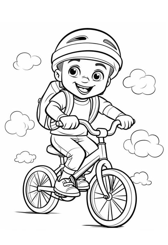Coloring Pages For Boys   Free Printable Bicycle Coloring Pages For