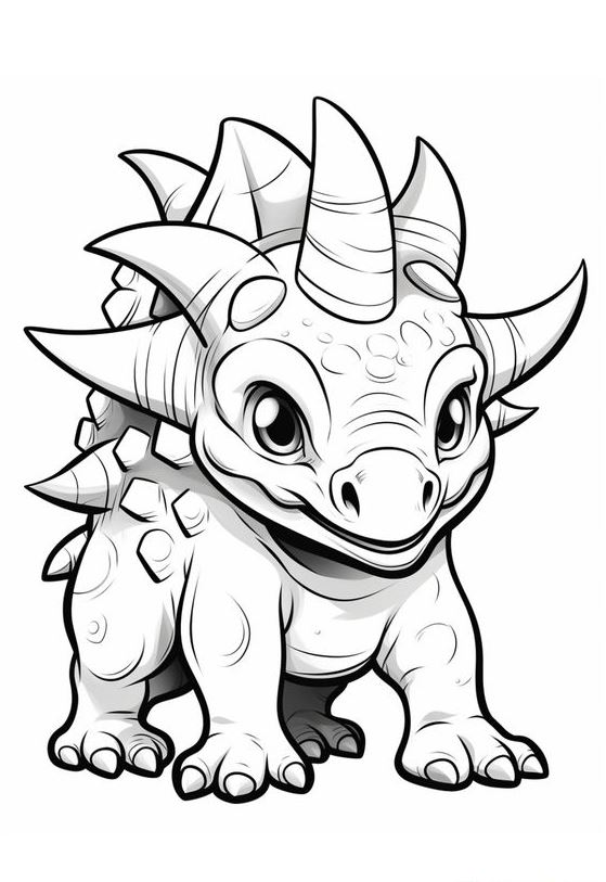 Coloring Pages For Boys   Free Printable Triceratops Coloring Pages For