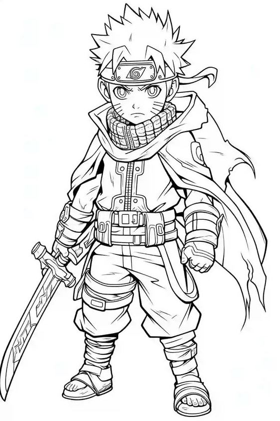 Coloring Pages For Boys   Naruto Coloring Pages For