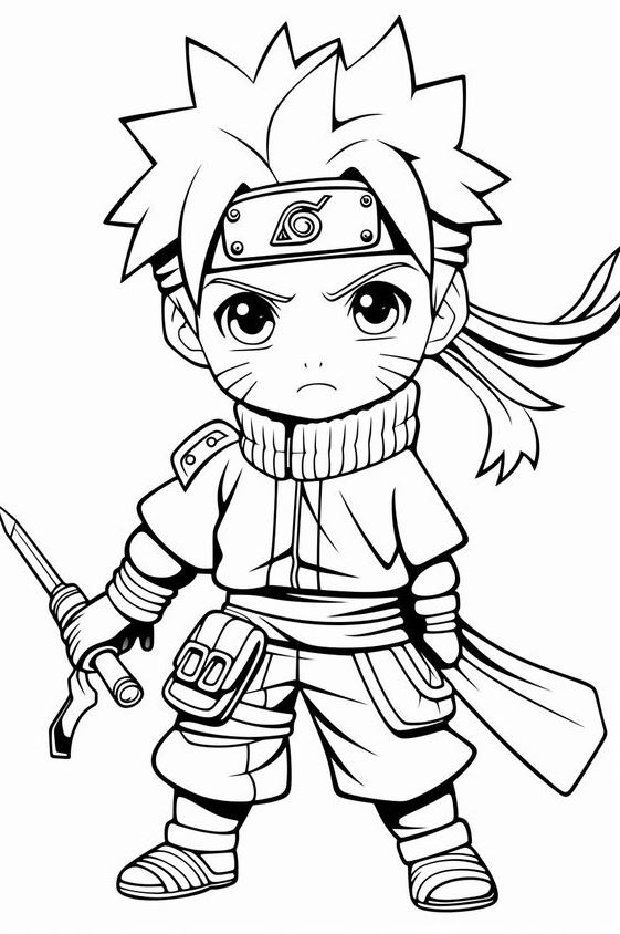 Coloring  For Boys   Naruto Coloring Pages Free Printable Coloring