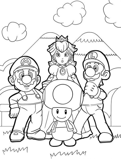 Coloring Pages For Boys   Toad Coloring Pages Free PDF