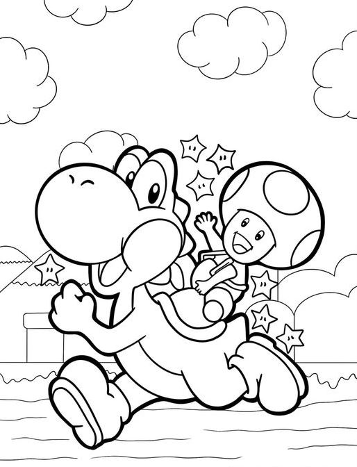 Coloring Pages For Boys   Toad Coloring Pages Free