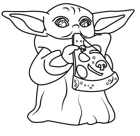 Coloring  For Boys With Baby Yoda Coloring