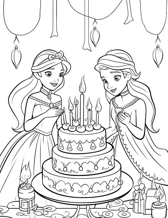 Coloring Pages For Kids   Happy Birthday Coloring Pages 2024 Free