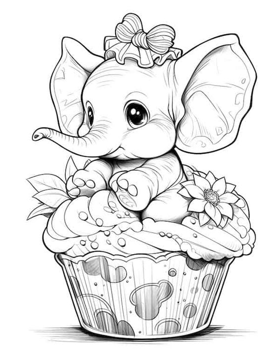 Coloring Pages For Kids   Irresistible Cupcake Coloring Pages For Kids And Adults