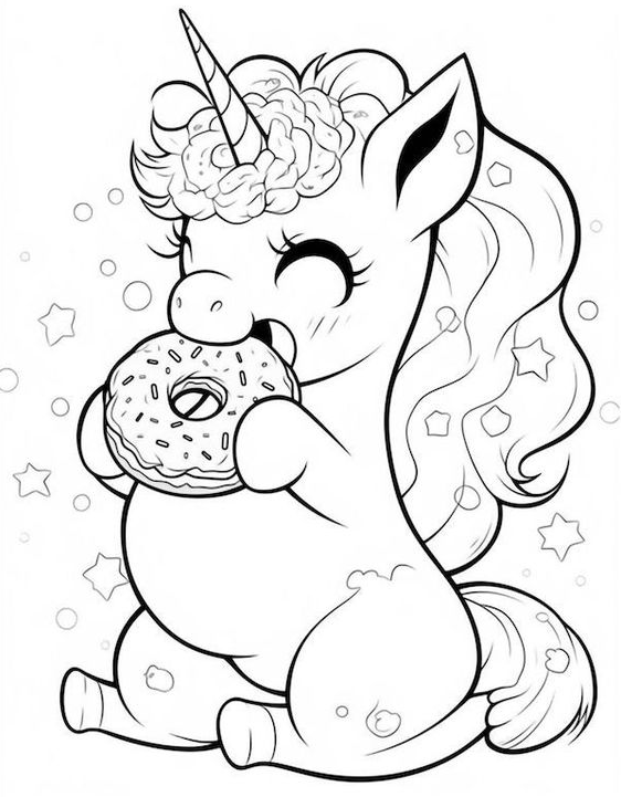 Coloring Pages For Kids   Magical Unicorn Coloring Pages For Kids And