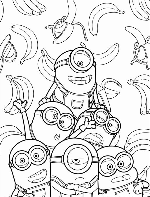 Coloring Pages For Kids   Minion Coloring Pages Free PDF Printables