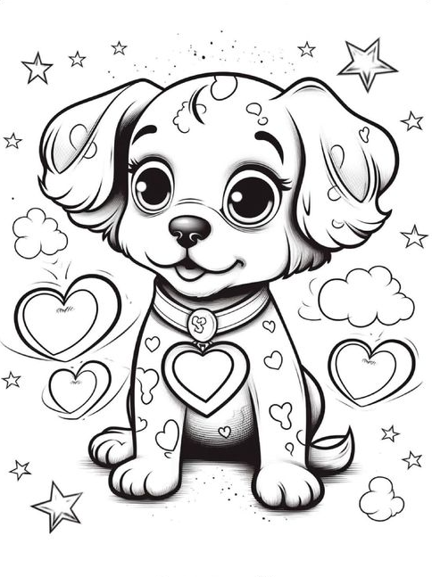 Coloring  For Kids   Puppy Coloring