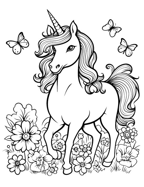 Coloring Pages For Kids   Unicorn Coloring Pages 2024 Free Printable