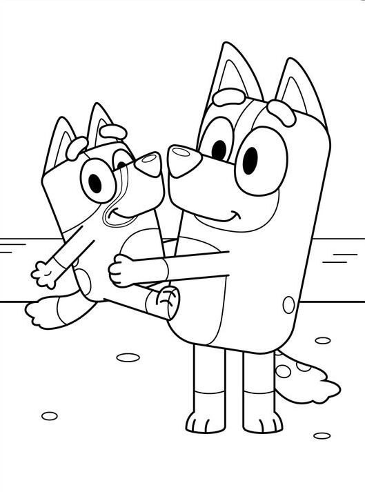 Coloring Pages For Kids With Bluey The Puppy Has Become A Very Popular Pooch Around The World Lately, And It’s Easy To See Why Once You’ve Enjoyed One Of Her Sweet Adventures