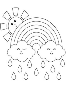 Coloring Pages For Kids With Coloring Pages For Kids Sun Cloud Rain