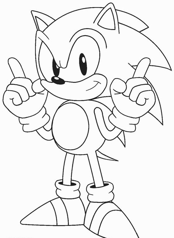 Coloring Pages For  With Printable Sonic Coloring Pages For