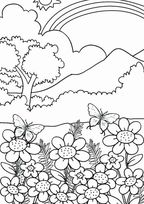 Coloring Pages - Free & Easy To Print Rainbow Coloring Pages