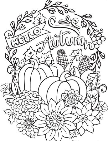 Coloring  With 100 Autumn & Fall Coloring