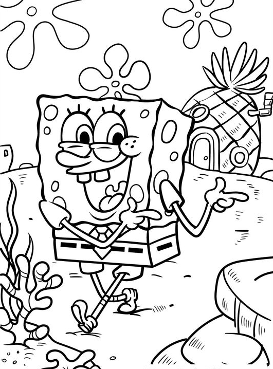 Coloring  With Super Fun Spongebob Coloring