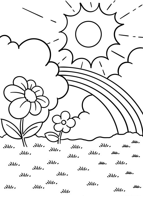 Colouring Pages For Kids - Garden Coloring Pages