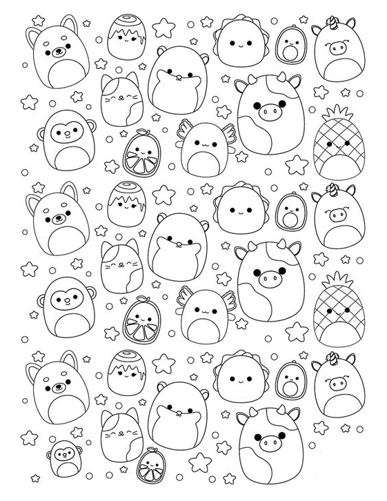 Colouring Pages For Kids - Squishmallow Coloring Pages