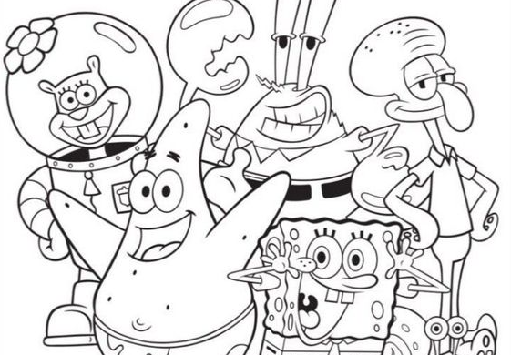 Cool Coloring Pages With Patrik Spongbob Tuan Crab Coloring Pages