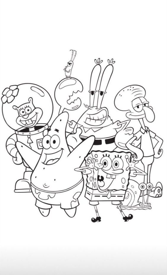 Cool Coloring Pages With Patrik Spongbob Tuan Crab Coloring Pages