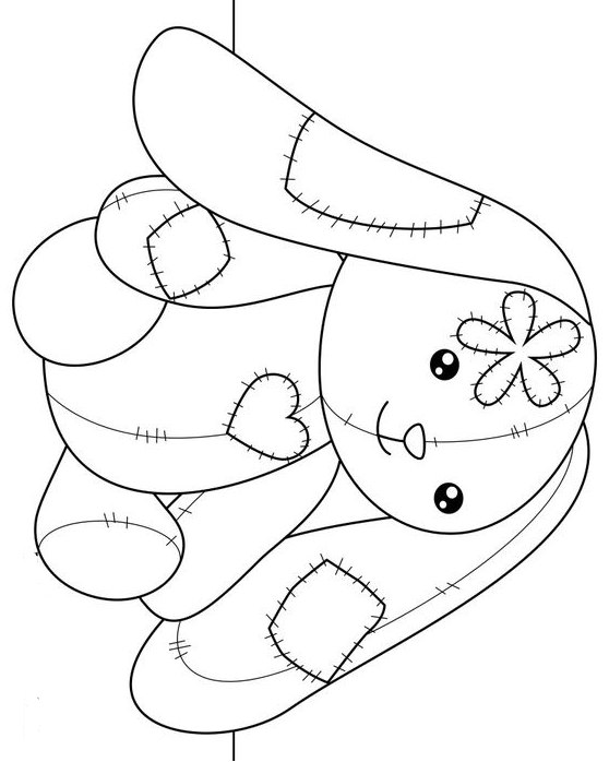 Cute Coloring Pages With Bunny coloring page