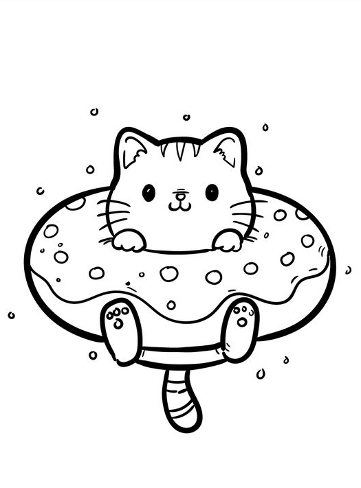 Cute Coloring Pages With Kitten Coloring Pages