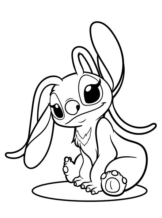 Cute Coloring  With Lilo And Stitch Coloring
