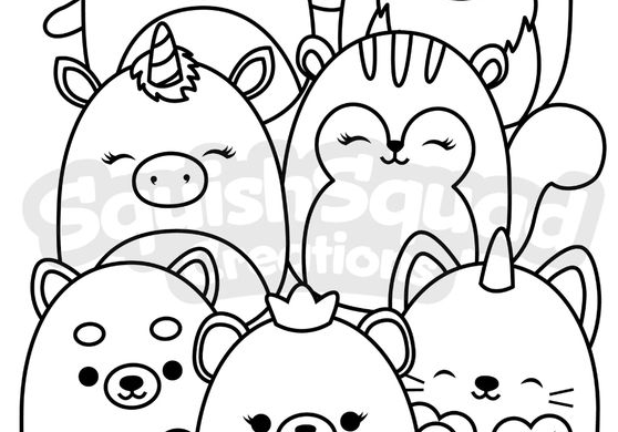 Cute Coloring Pages With Squishmallow Coloring Page Printable Squishmallow Coloring