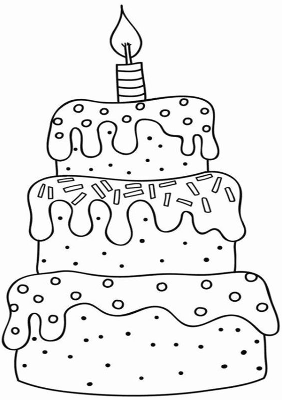 Dover Publications With Free & Easy To Print Cake Coloring