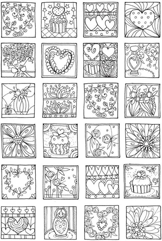 Dover Publications With Freebie Hearts Coloring