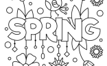 Free Coloring With Spring Coloring Page • FREE Printable EBook