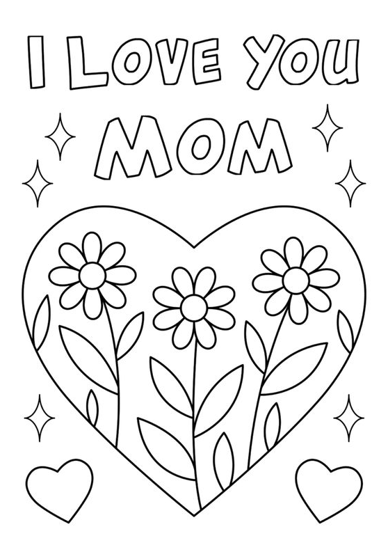 Free Kids Coloring Pages With FREE Mother's Day Coloring Printables