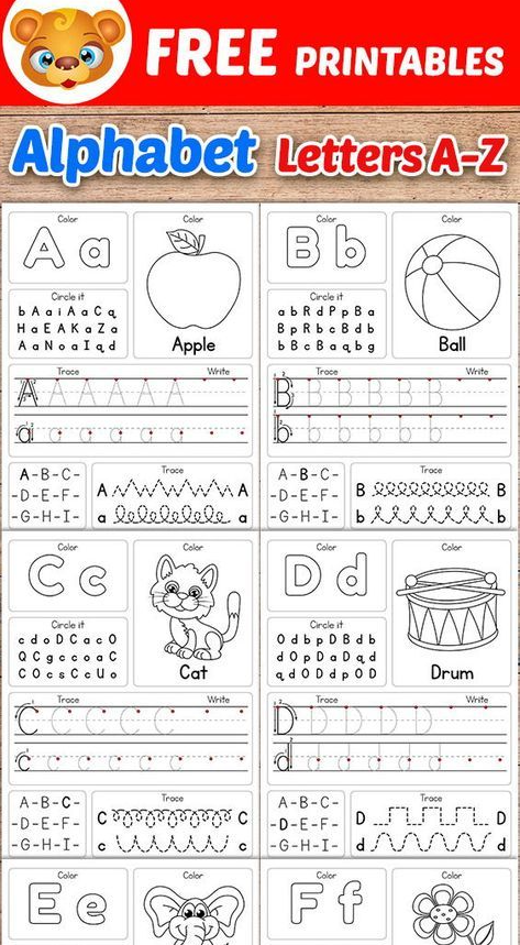 Preschool Printables With Free Alphabet Practice A Z Letter