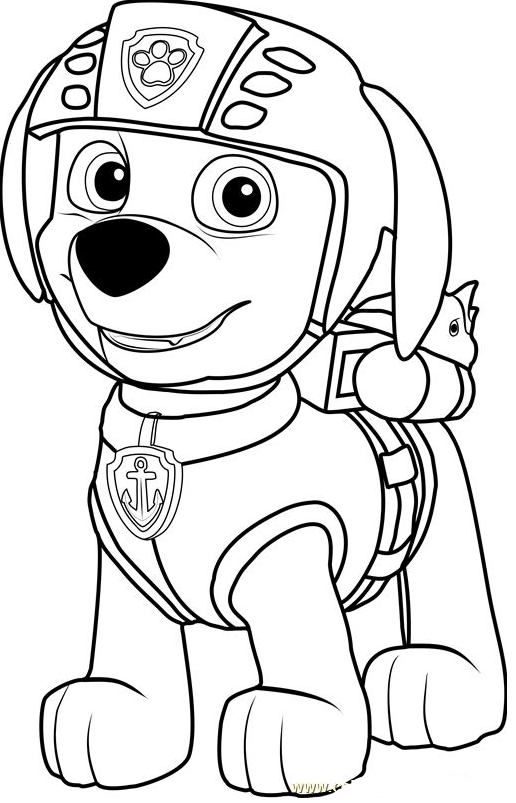 Zuma Coloring Page for Kids