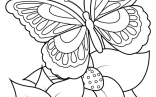 Animal Coloring Pages Flower Butterfly Coloring Pages