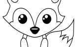 Animal Coloring Pages Free Printable Baby Fox Coloring Page