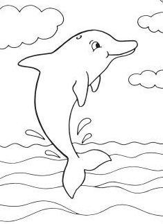 Coloring Pictures For Kids With Dolphin Coloring