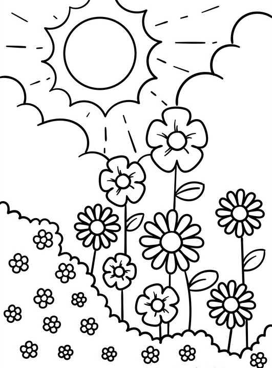 Coloring Pictures For Kids With Garden Coloring