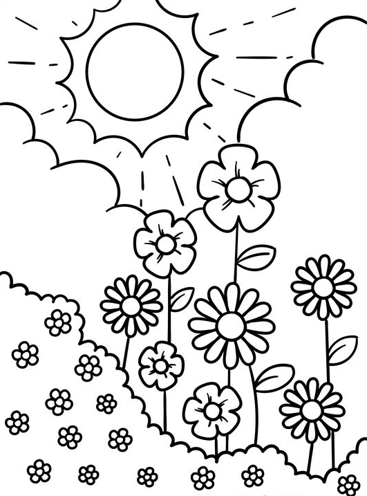 Coloring Pictures For Kids With Garden Coloring Pages