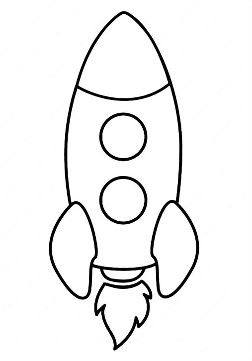 Colouring Pages For  With Easy Rocket Coloring Pages For