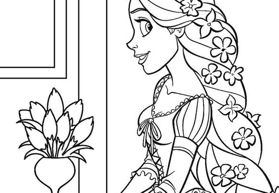 Disney Princess Coloring Pages Free Printable Tangled Coloring Pages For Kids