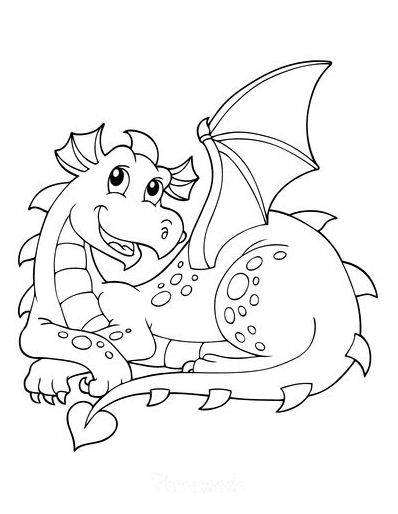 Free Dragon Coloring Pages For Kids &
