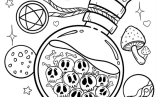 Kawaii Coloring Pages Poisonous Elixir Coloring Page