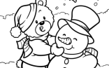 Winter Coloring Pages   Snowman Coloring Pages