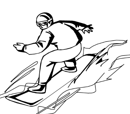 Olympic Coloring Pages   Snowboarding Coloring Page