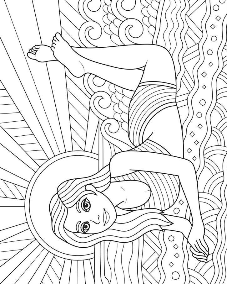 Summer Adult Coloring    Summer Teen Coloring