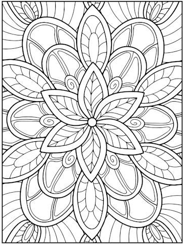 Adult Coloring S   Adult Coloring Pages Free Printable So Many Petals Floral Coloring