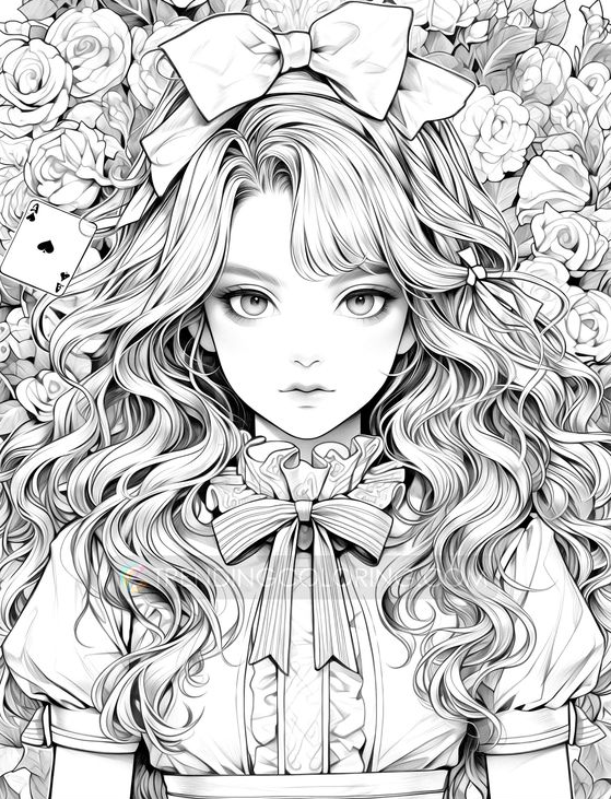 Adult Coloring    Alice In Wonderland Coloring