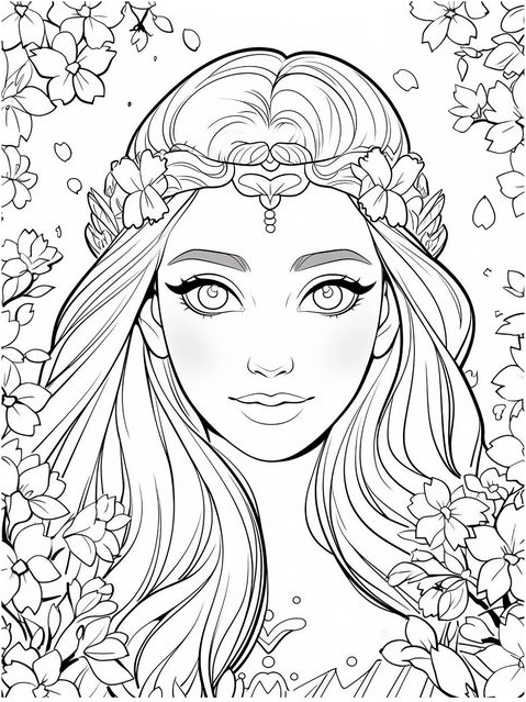 Adult Coloring Pages   Greek Goddesses Coloring