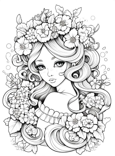 Adult Coloring Pages   Princess Coloring Pages For